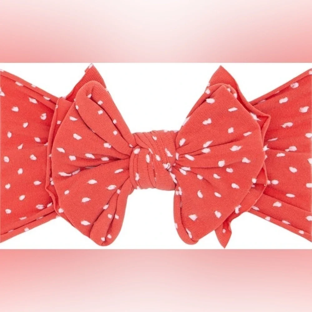 Baby Bling Shab-Blow-Lous Headband, Terracotta Dot, OS, NWT
